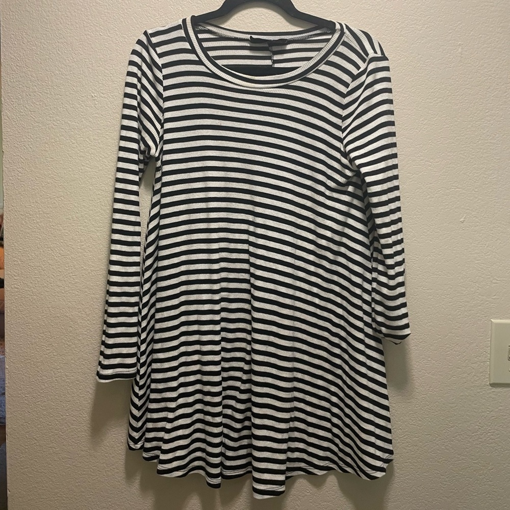 Black and White striped dress